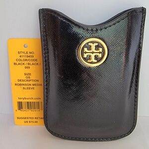 Tory Burch Black Media Sleeve